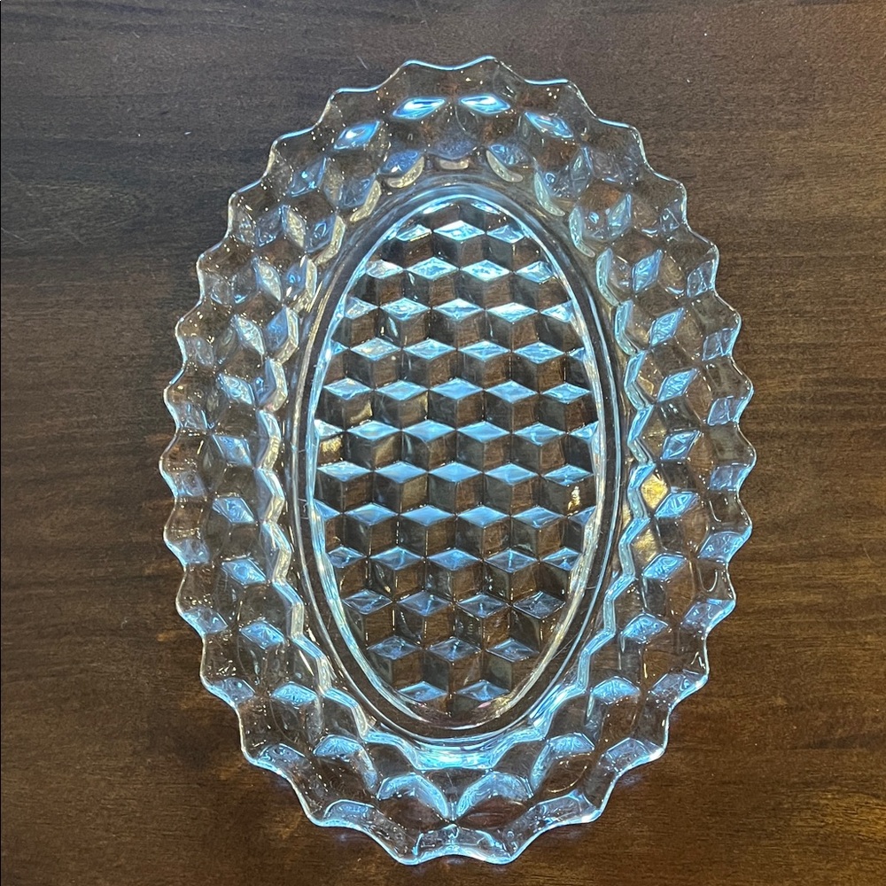 Elegant American Fostoria Crystal Serving Tray